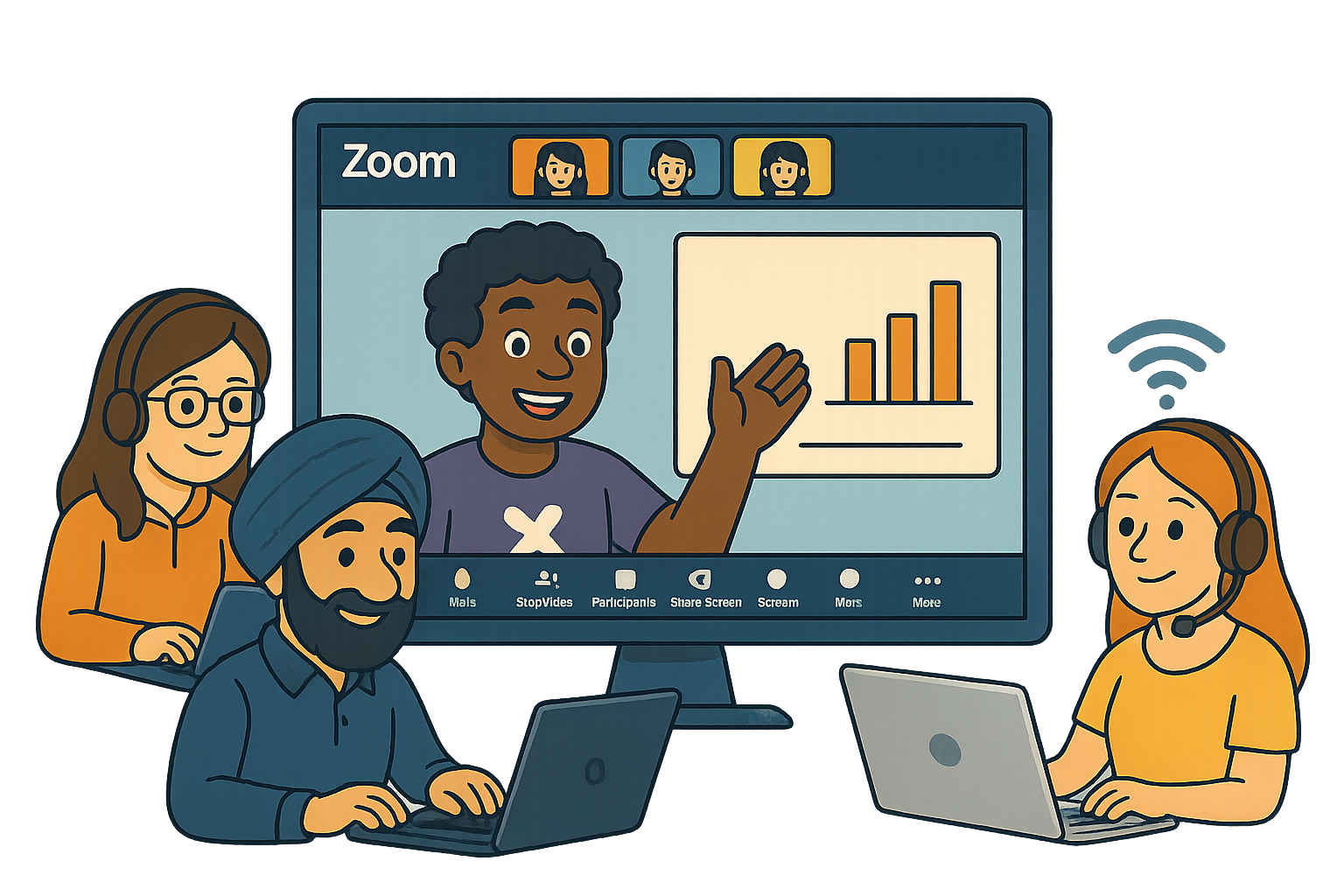 Virtual classroom with participants in a Zoom meeting