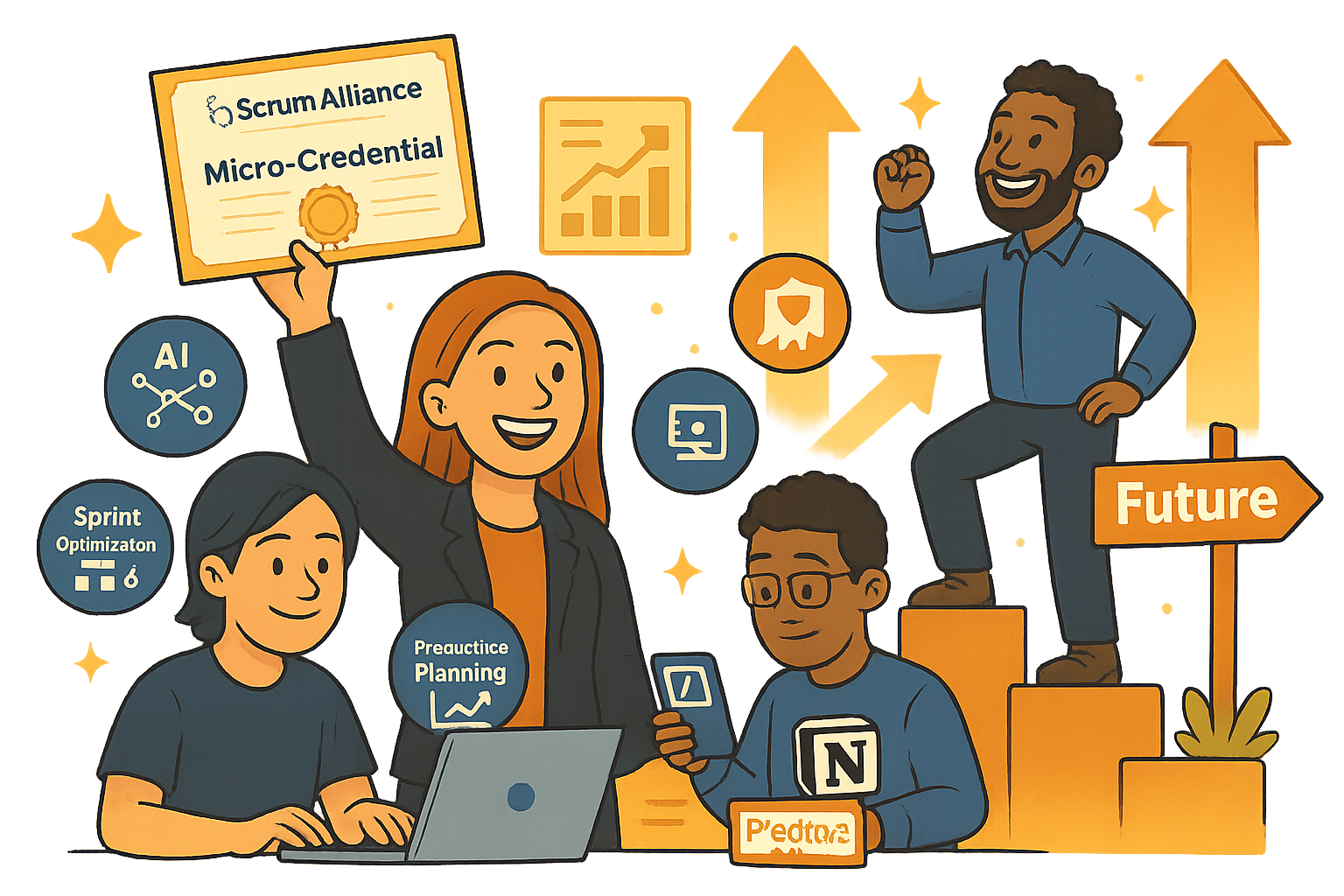 Career advancement illustration