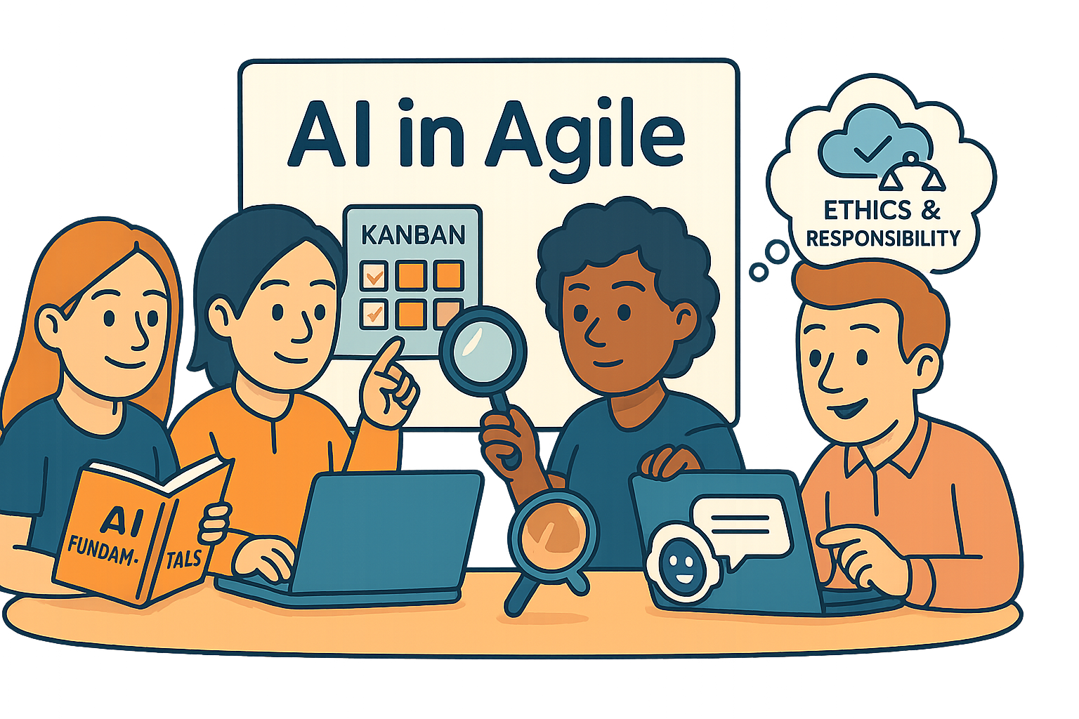 AI in Agile illustration